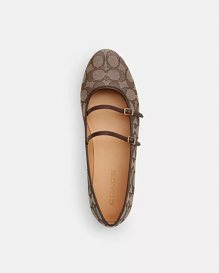 DOUBLE BUCKLE MARY JANE IN SIGNATURE JACQUARD