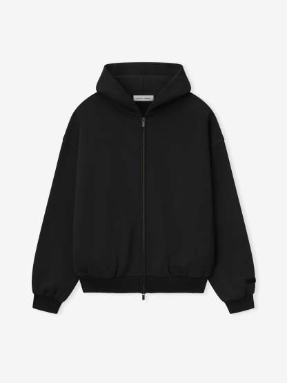 Embossed 90s Fit Fleece Zip-Up Hoodie