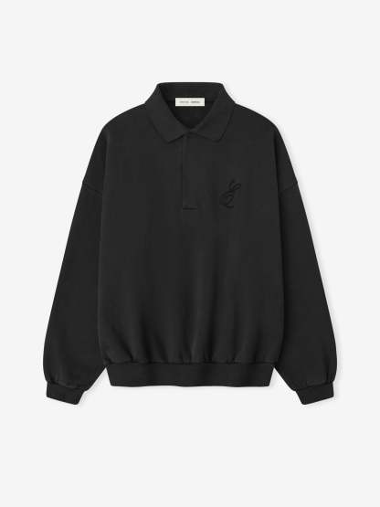 Embroidered Classic Polo Sweatshirt