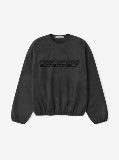 Suede Fleece Modern Crewneck Sweatshirt