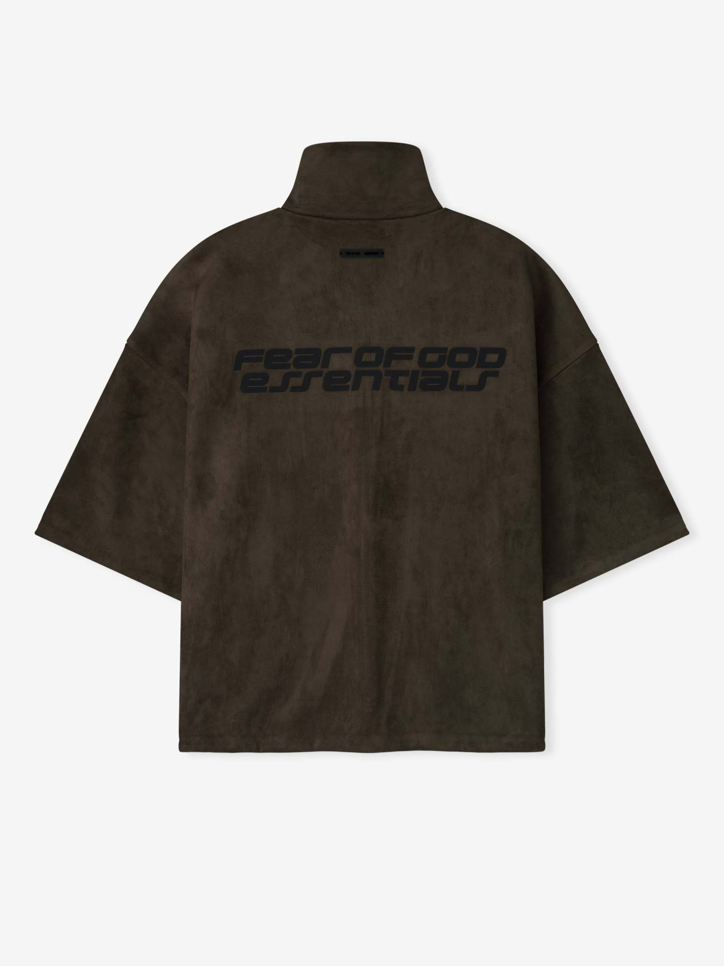 Suede Fleece High Neck 3/4 Sleeve Jacket