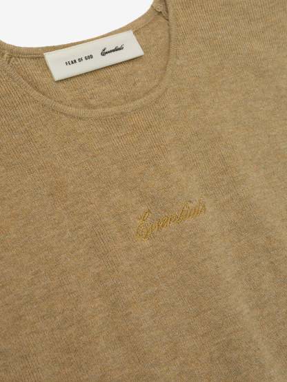 Womens Signature Rib Knit Cropped Top