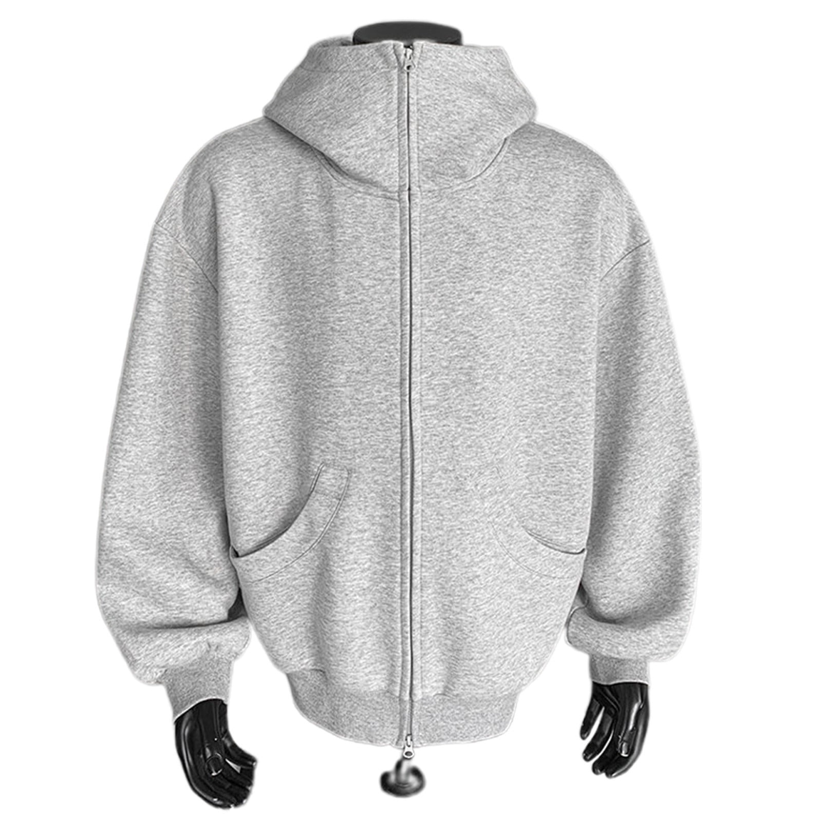 JTieacloth Zip Pullover Sweatshirts Men's Hoodies & Sweatshirts Lightweight Comfortable Zip Up Hoodie Casual Loose Fit Pullover Jacket For Daily Wear And Outdoor Activities Black