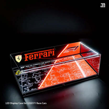 【Premium】LED Display Case for LEGO F1 Race Cars