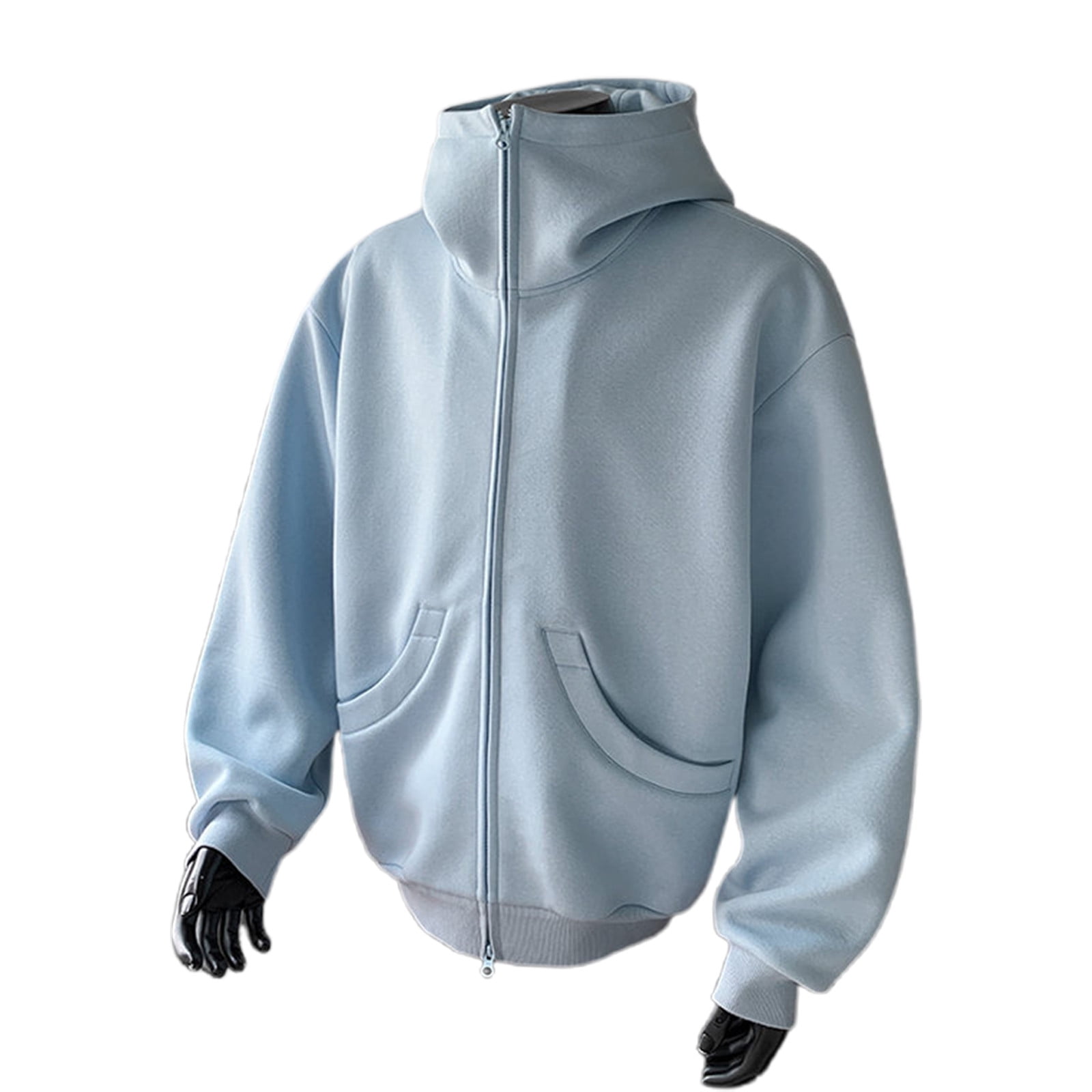 JTieacloth Zip Pullover Sweatshirts Men's Hoodies & Sweatshirts Lightweight Comfortable Zip Up Hoodie Casual Loose Fit Pullover Jacket For Daily Wear And Outdoor Activities Black