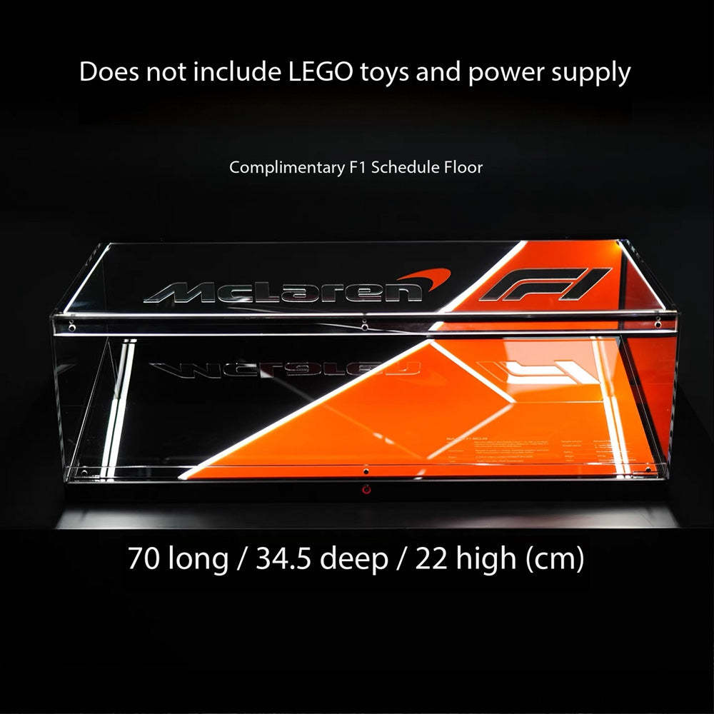 【Premium】LED Display Case for LEGO F1 Race Cars