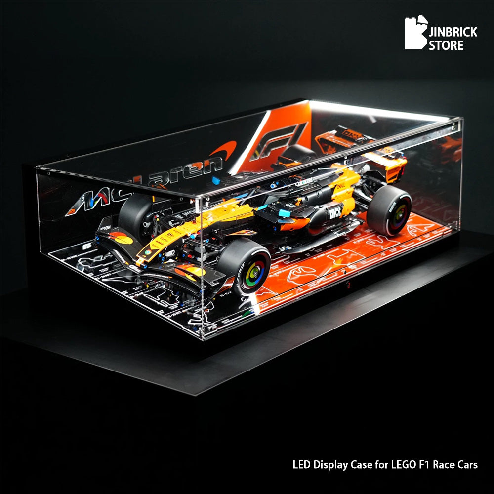 【Premium】LED Display Case for LEGO F1 Race Cars
