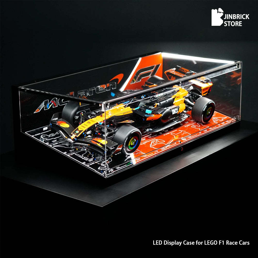 【Premium】LED Display Case for LEGO F1 Race Cars