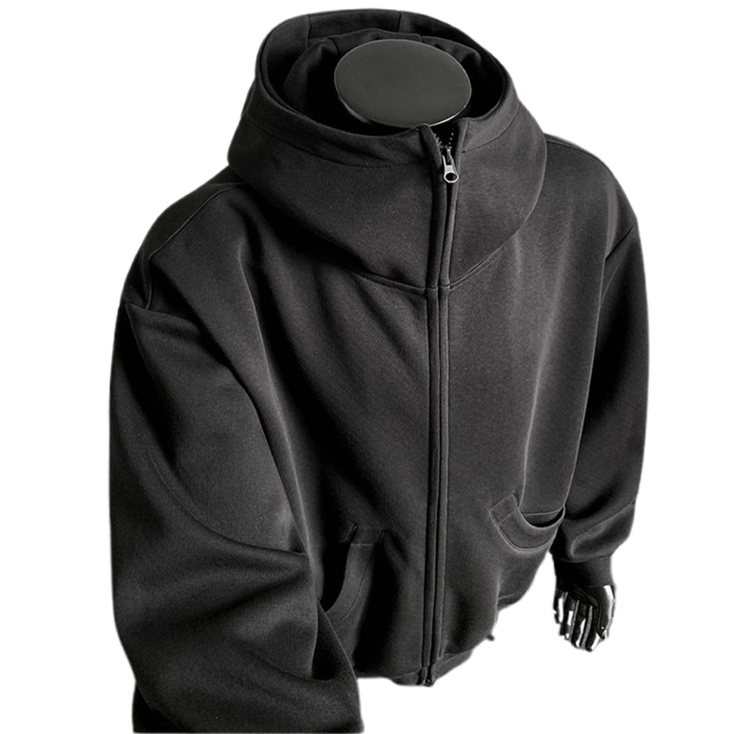 JTieacloth Zip Pullover Sweatshirts Men's Hoodies & Sweatshirts Lightweight Comfortable Zip Up Hoodie Casual Loose Fit Pullover Jacket For Daily Wear And Outdoor Activities Black