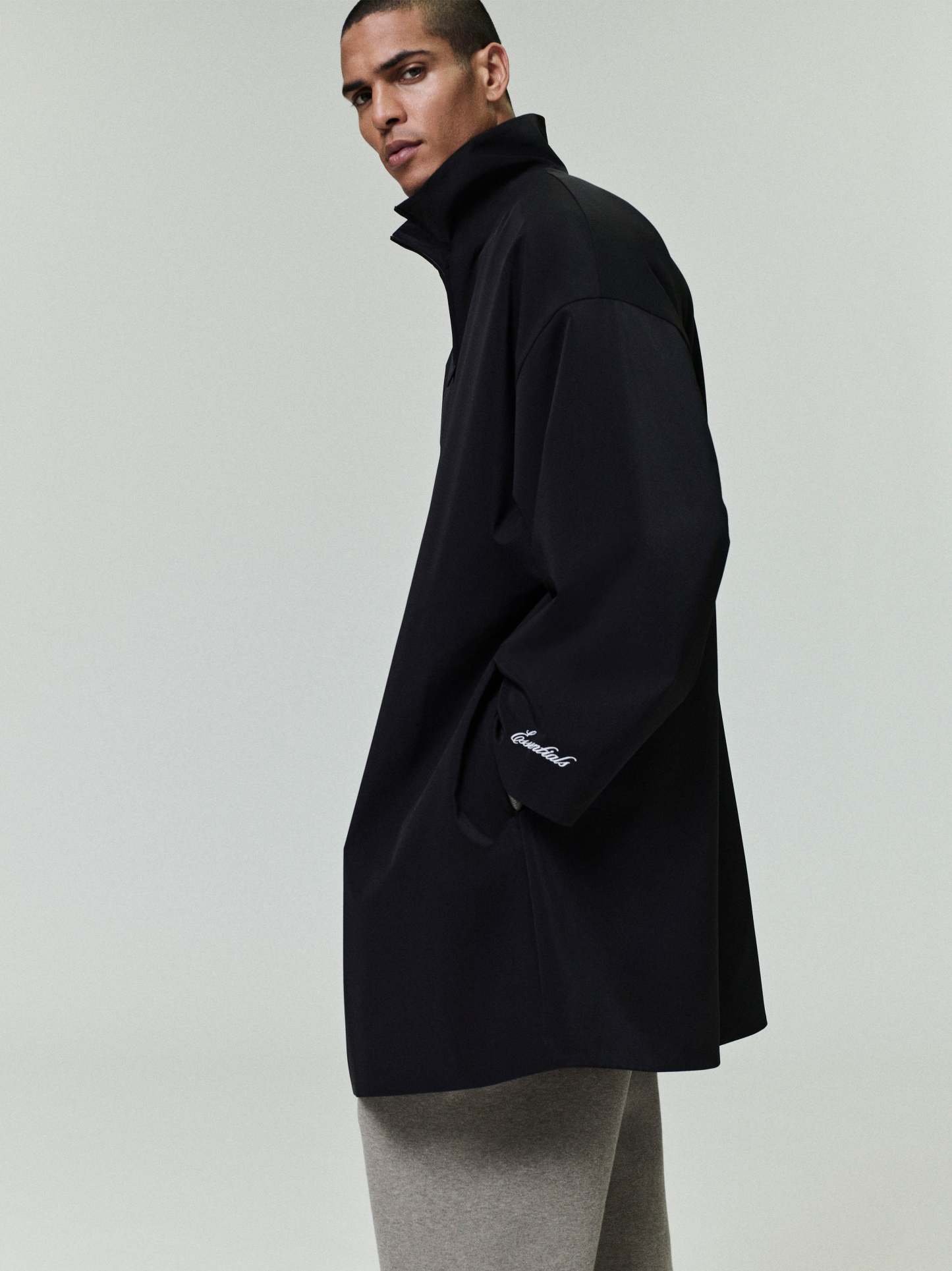 Sporty Nylon High Neck Jacket