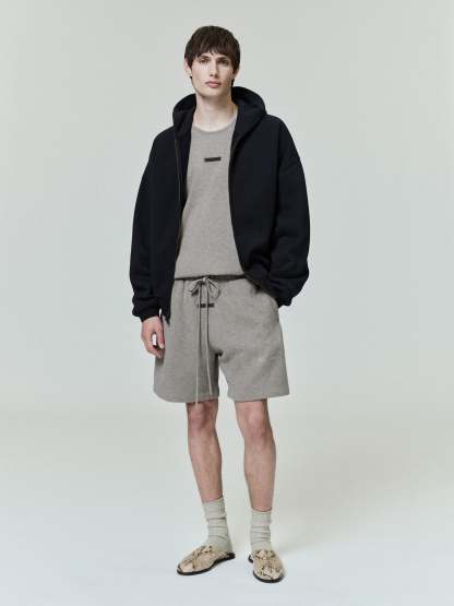 Embossed 90s Fit Fleece Zip-Up Hoodie