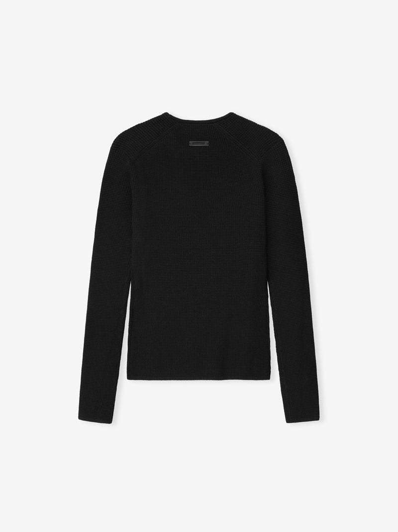 Womens Waffle Long Sleeve Top