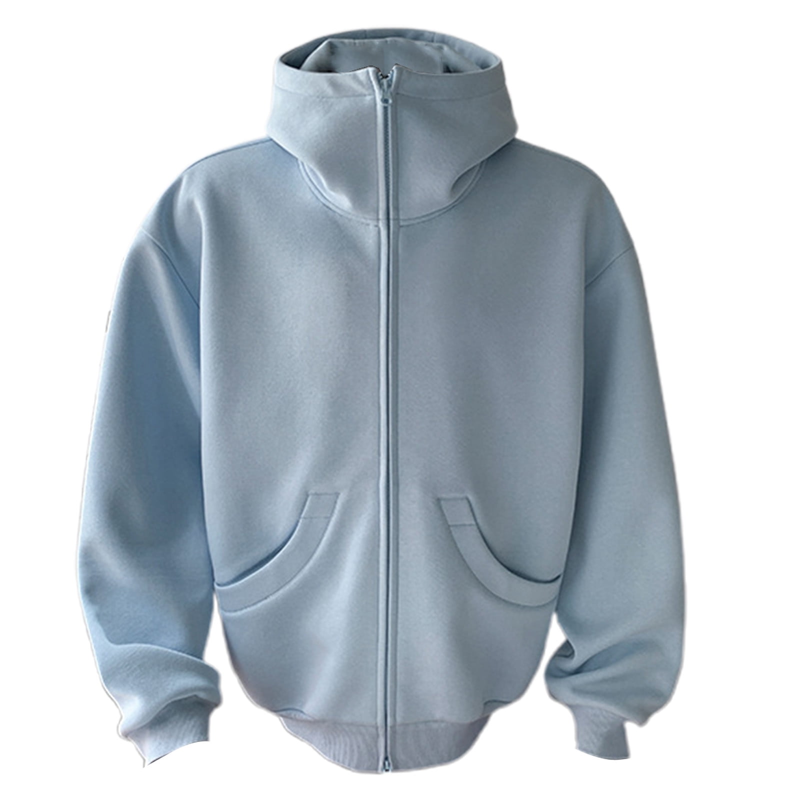 JTieacloth Zip Pullover Sweatshirts Men's Hoodies & Sweatshirts Lightweight Comfortable Zip Up Hoodie Casual Loose Fit Pullover Jacket For Daily Wear And Outdoor Activities Black