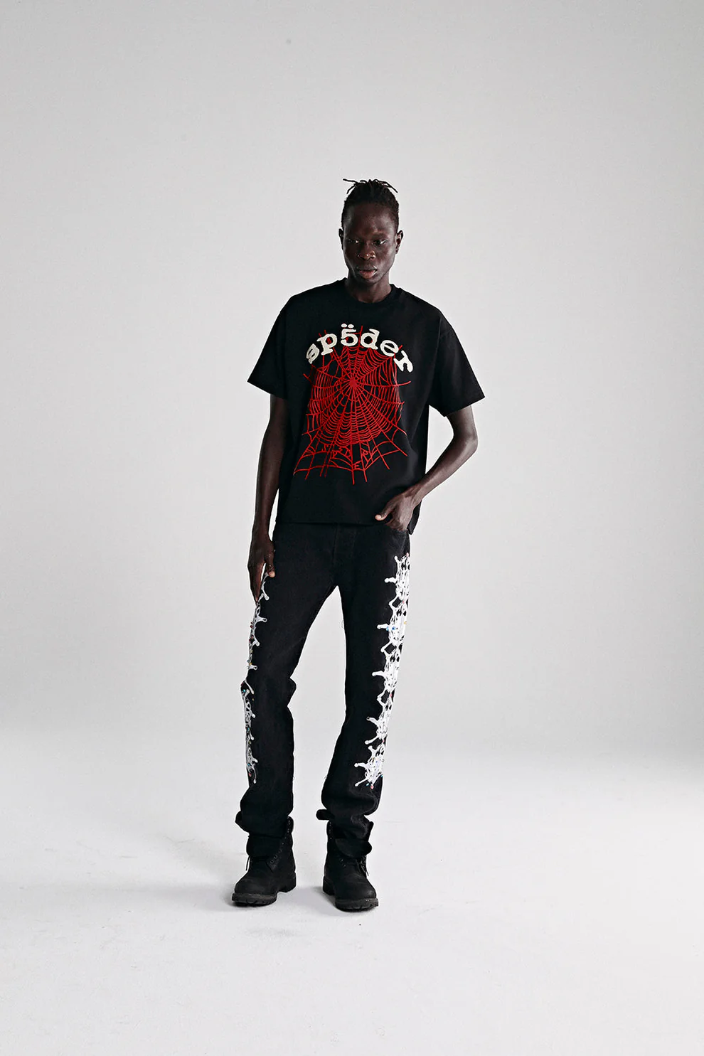 SP5DER LEGACY LOGO HW TEE BLACK