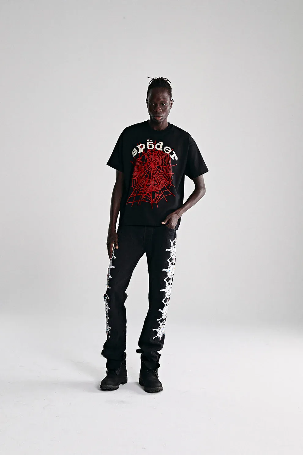 SP5DER LEGACY LOGO HW TEE BLACK