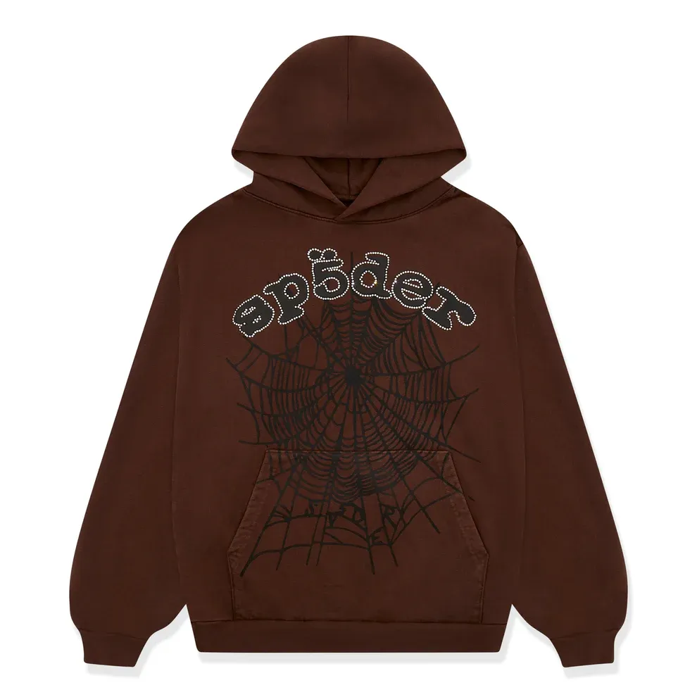 SP5DER OG WEB HOODIE BROWN