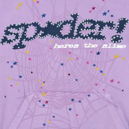 Sp5der Acai Hoodie Purple