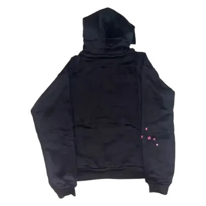 Sp5der Angel Number 666 Hoodie Black/Pink
