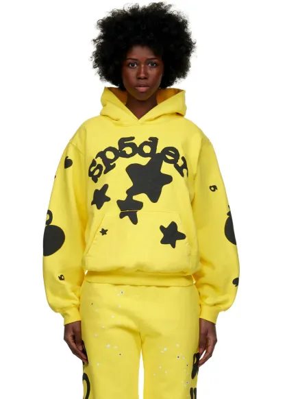Sp5der Beluga Hoodie Gold