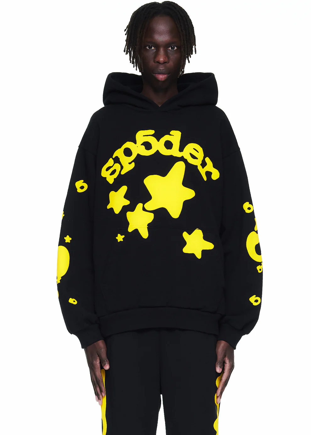 Sp5der Beluga Hoodie Onyx/Yellow