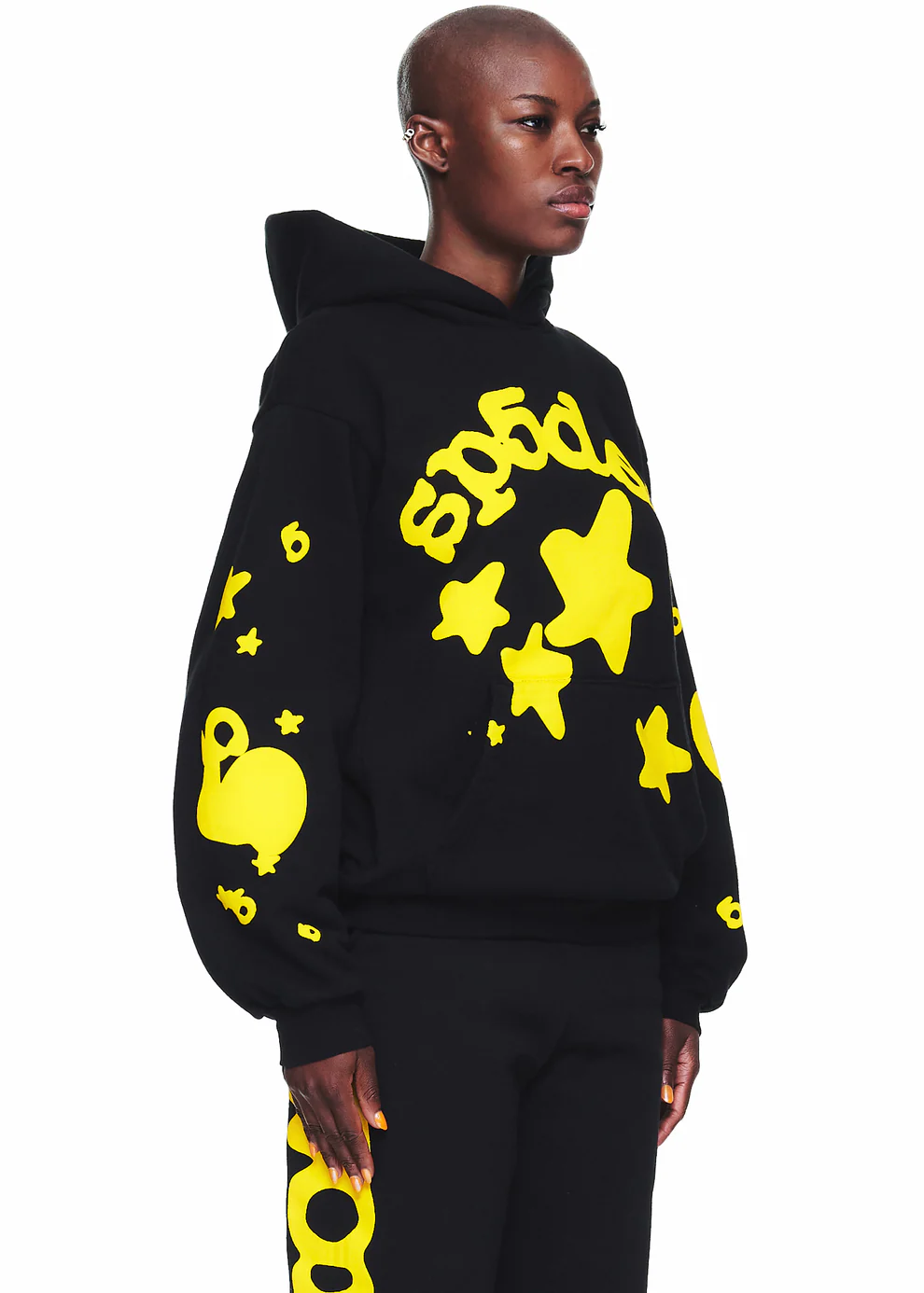 Sp5der Beluga Hoodie Onyx/Yellow