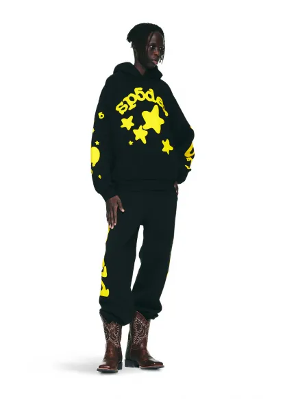 Sp5der Beluga Hoodie Onyx/Yellow