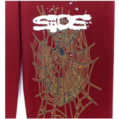 Sp5der Logo Sweatpants Maroon