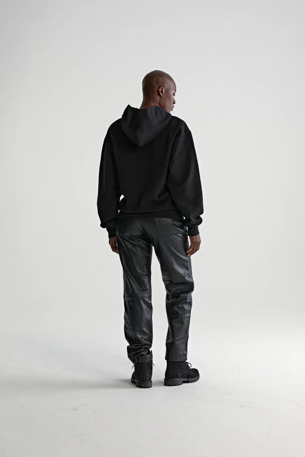 Sp5der Rhinestone OG Web V2 Hoodie Black