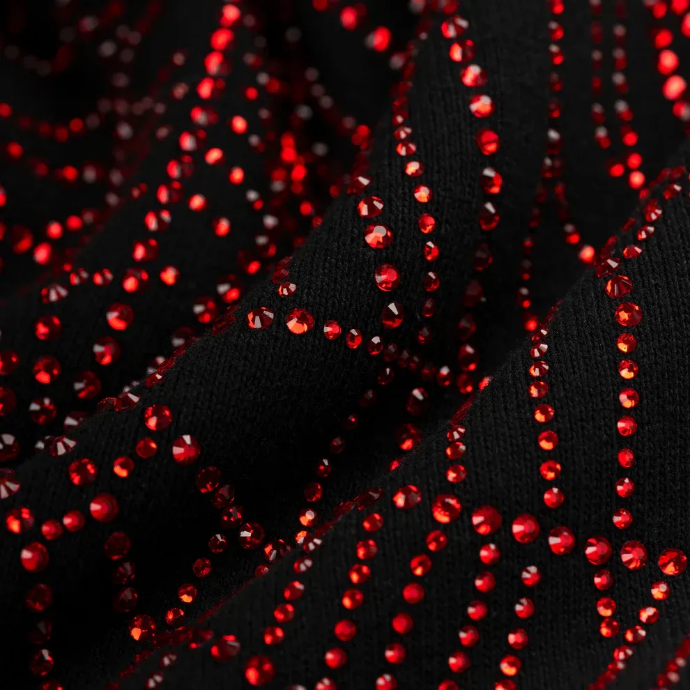 Sp5der Rhinestone OG Web V2 Hoodie Black
