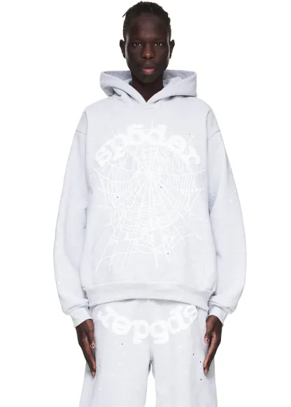 Sp5der OG Web Tracksuit Heather Grey