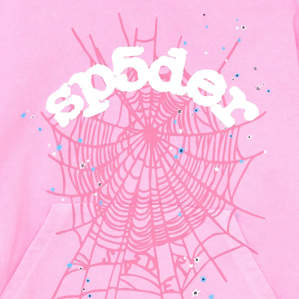 Sp5der OG Web Hoodie Pink