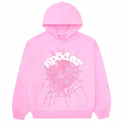 Sp5der OG Web Hoodie Pink