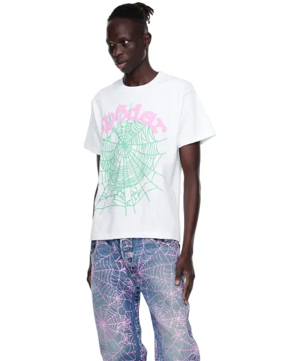 Sp5der OG Web Tee White