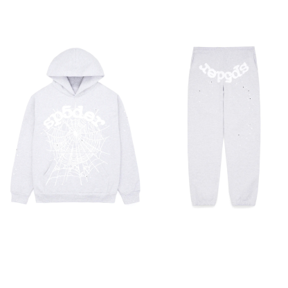 Sp5der OG Web Tracksuit Heather Grey