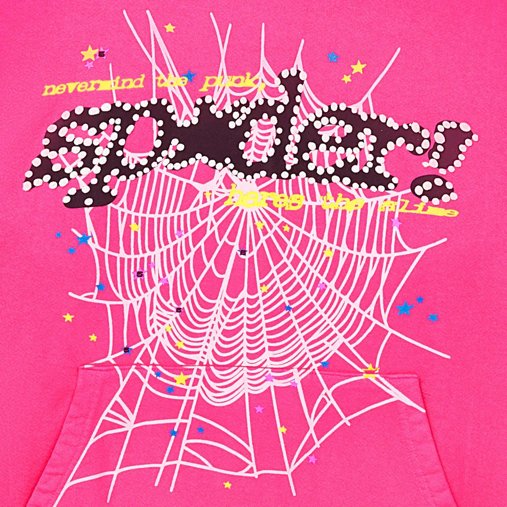 Sp5der P*NK V2 Hoodie Pink