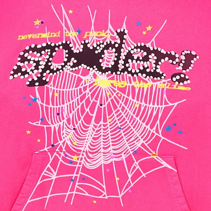 Sp5der P*NK V2 Hoodie Pink