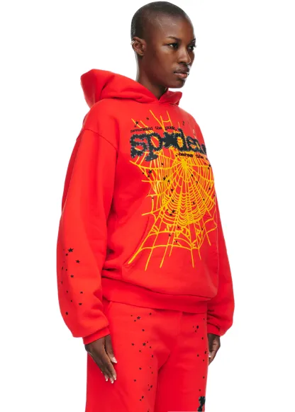 Sp5der P*NK V2 Hoodie Red