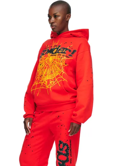 Sp5der P*NK V2 Hoodie Red