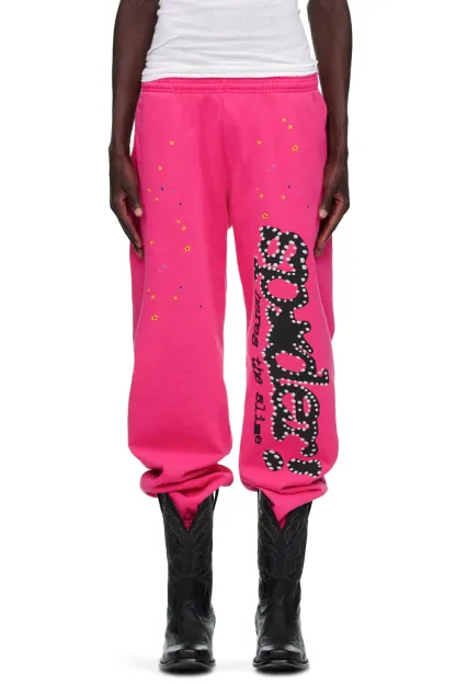 Sp5der P*NK V2 Sweatpant Pink