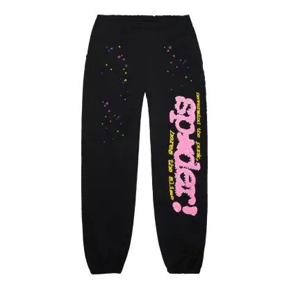 Sp5der P*NK V2 Sweatpants Black