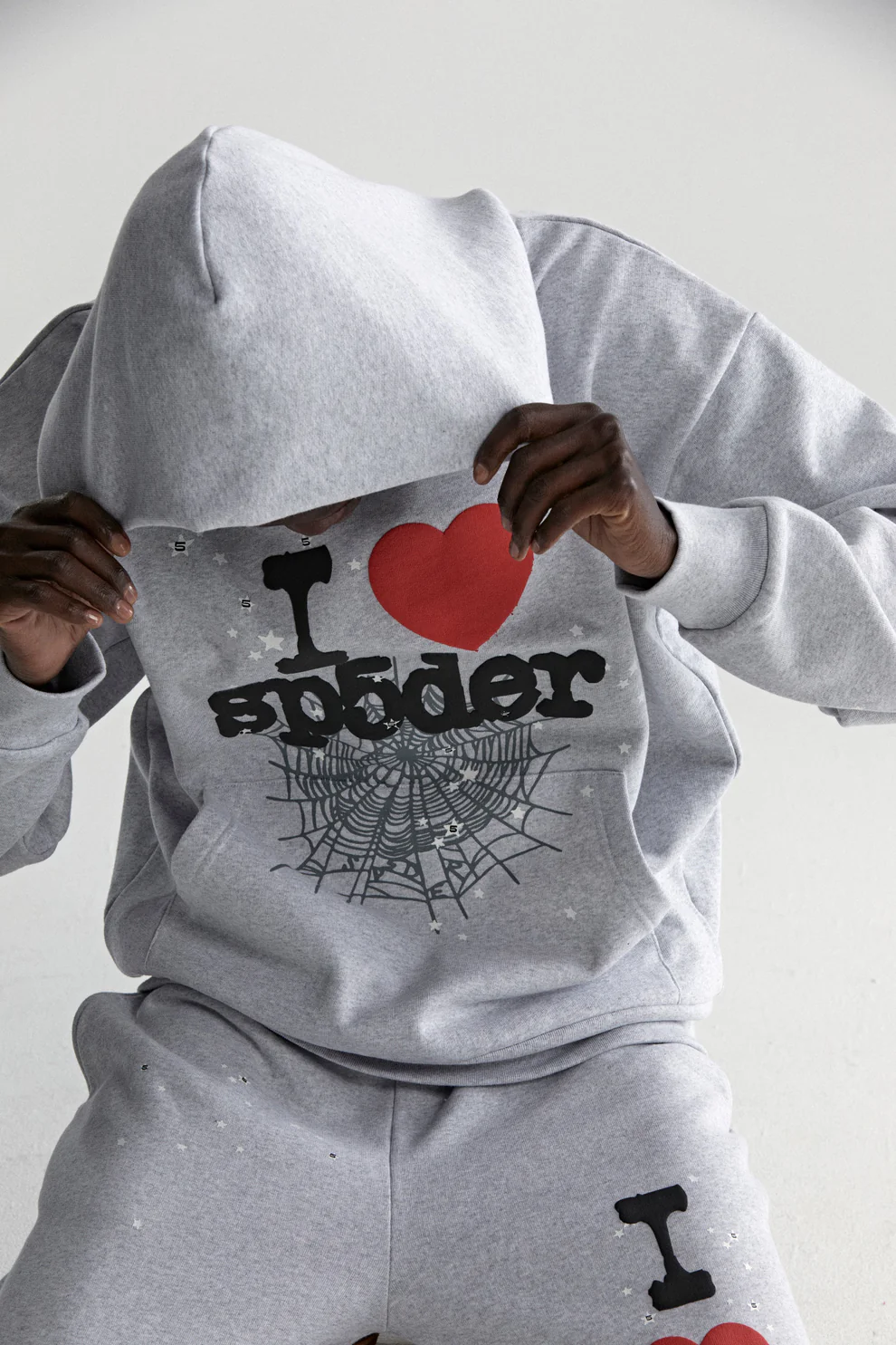 Sp5der Souvenir Hoodie Heather Grey
