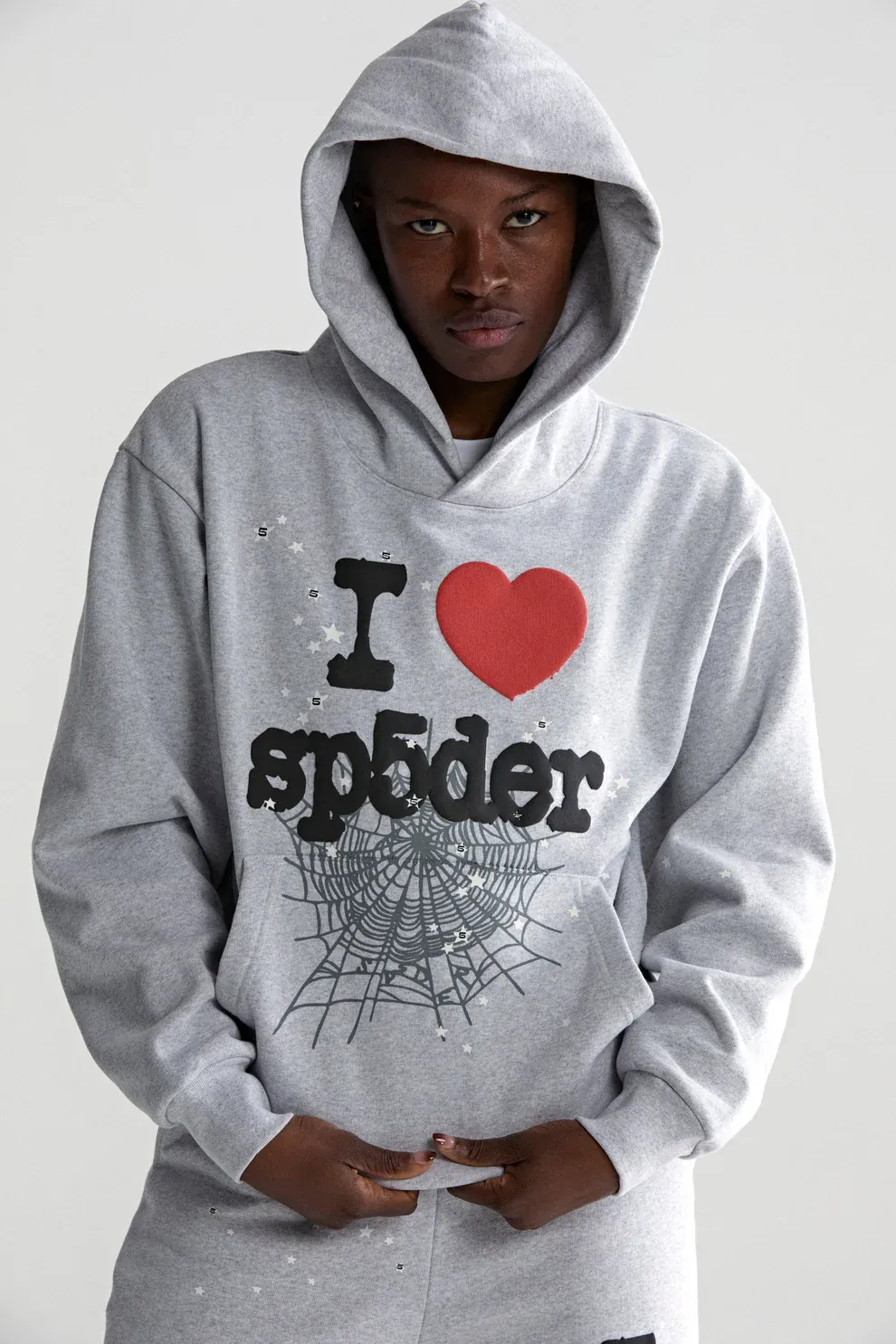 Sp5der Souvenir Hoodie Heather Grey