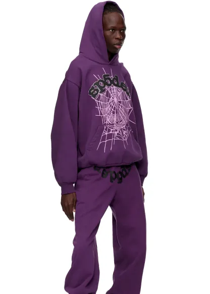 Sp5der Web Hoodie Purple