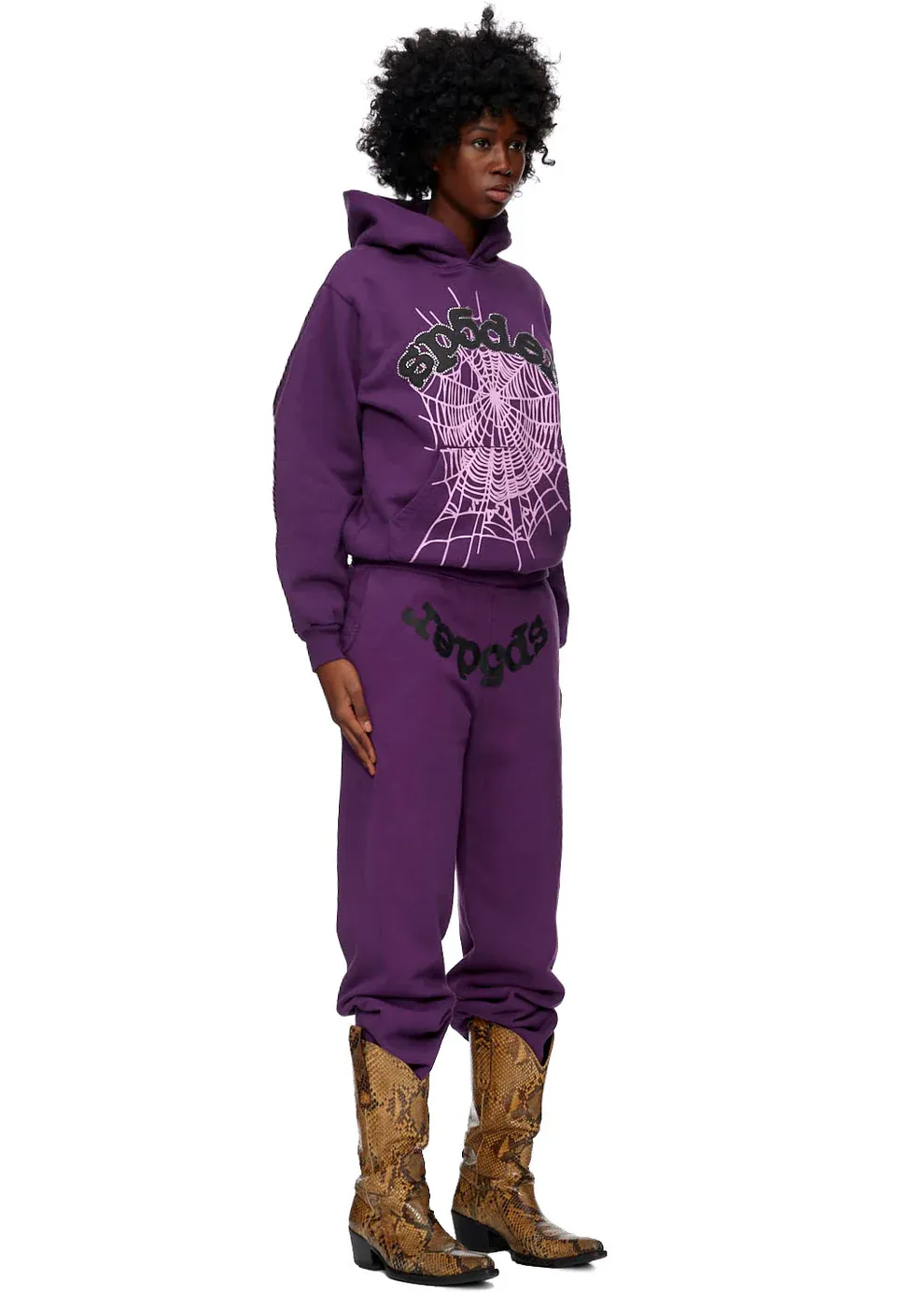 Sp5der Web Hoodie Purple
