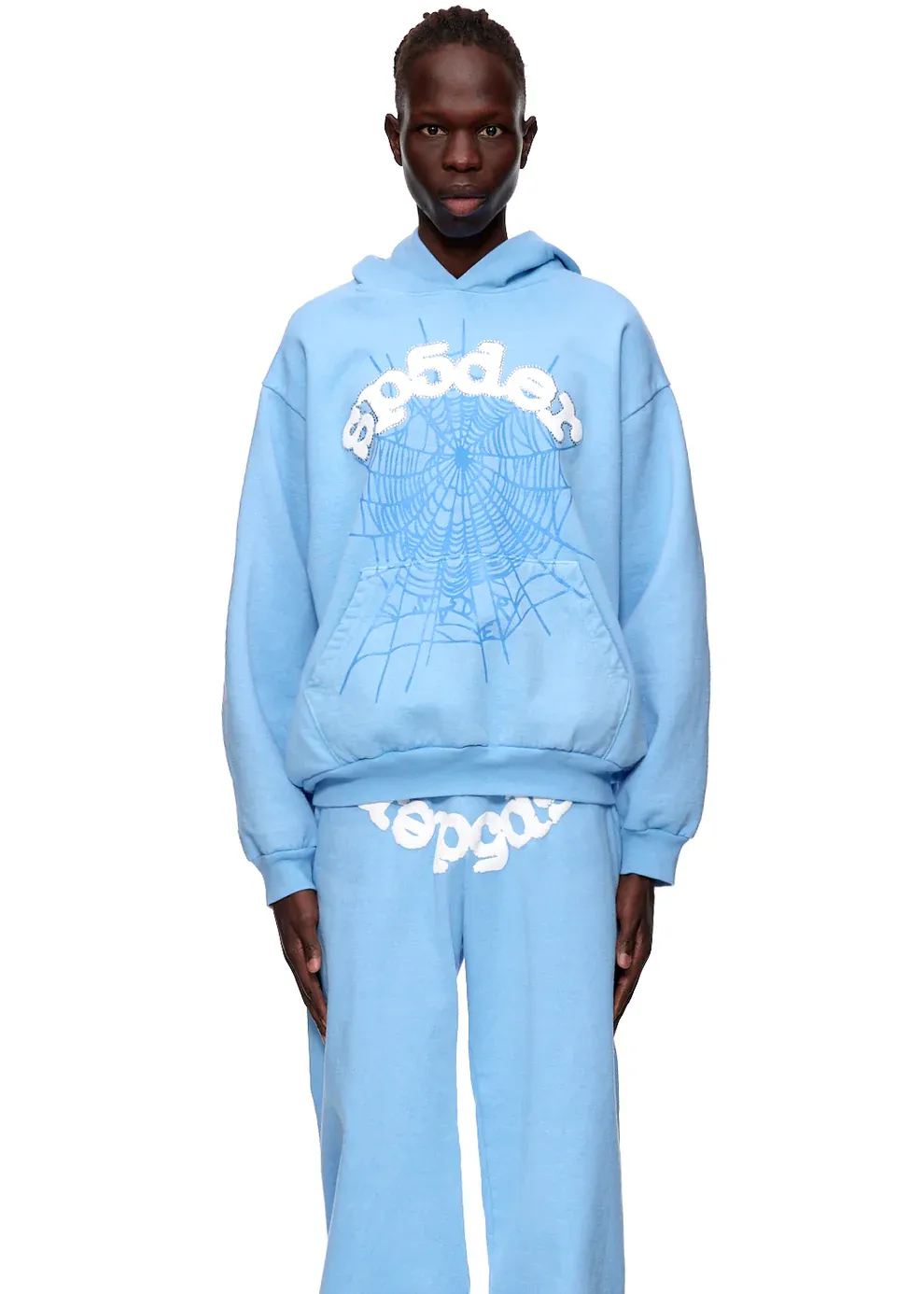 Sp5der Web Hoodie Sky Blue