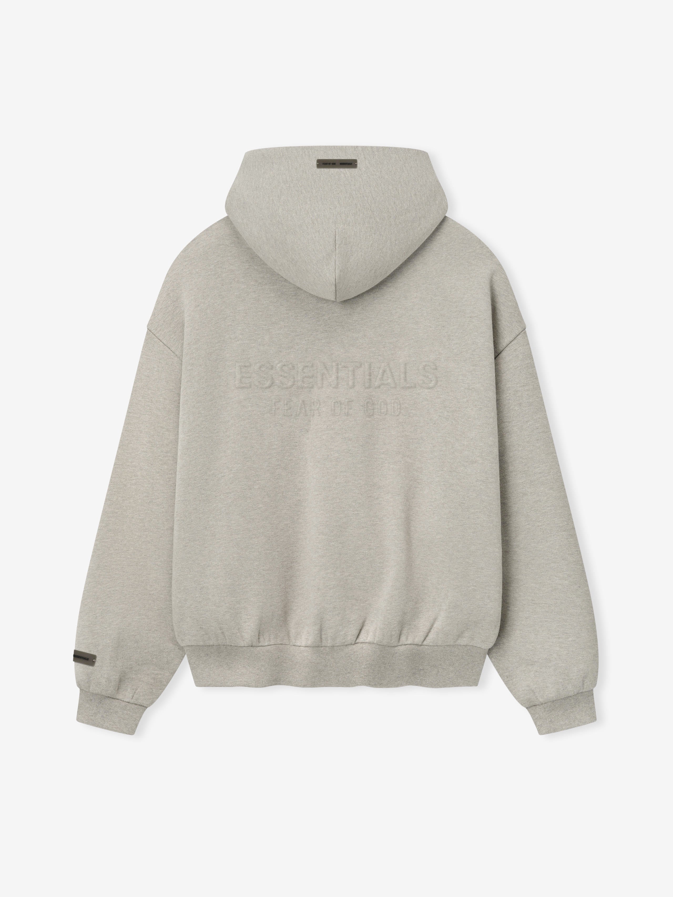 Embossed 90s Fit Fleece Zip-Up Hoodie