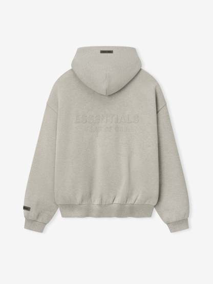 Embossed 90s Fit Fleece Zip-Up Hoodie