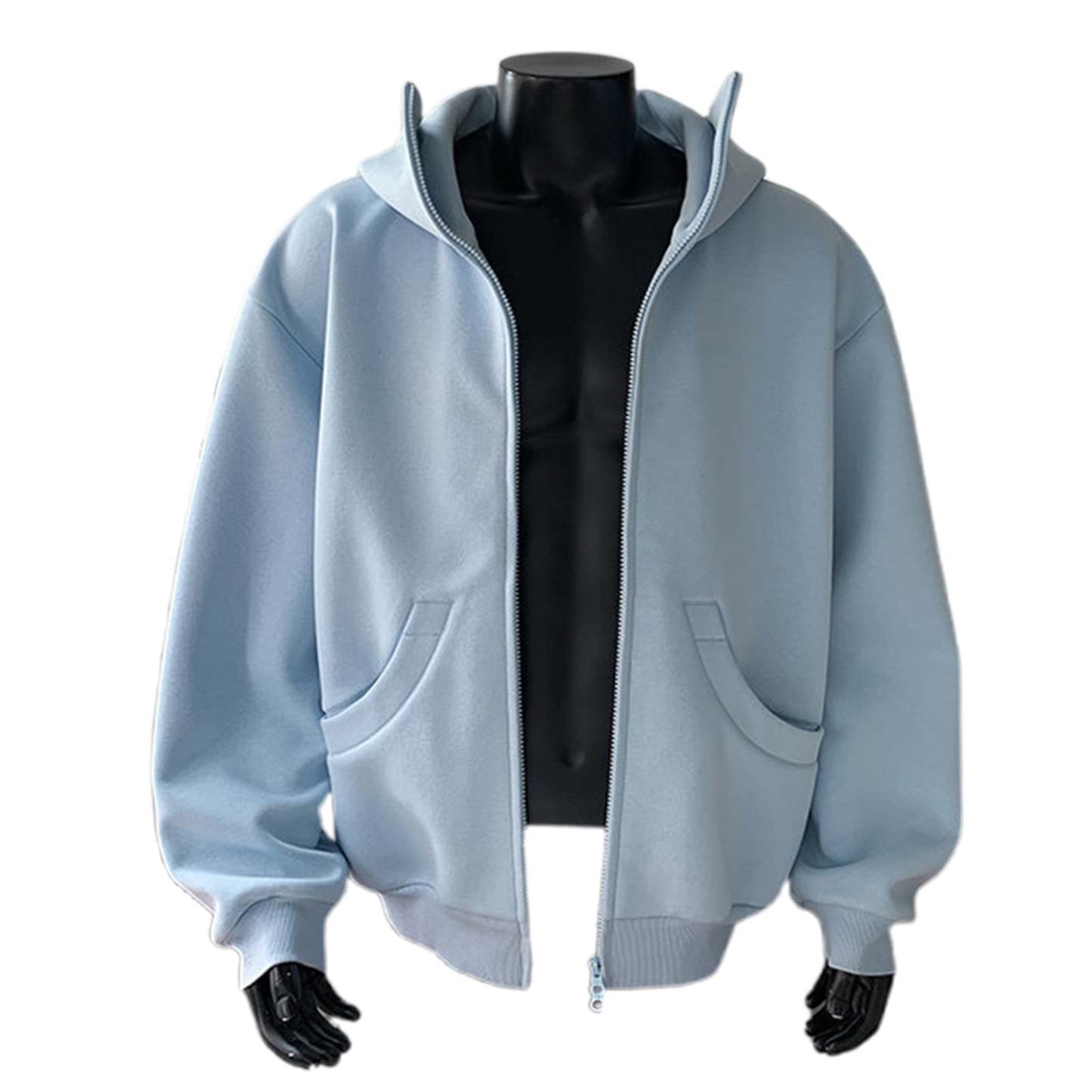 JTieacloth Zip Pullover Sweatshirts Men's Hoodies & Sweatshirts Lightweight Comfortable Zip Up Hoodie Casual Loose Fit Pullover Jacket For Daily Wear And Outdoor Activities Black