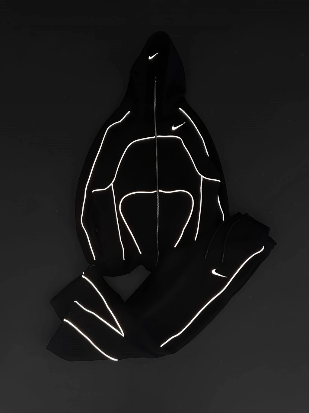 FULL REFLECTOR OVERSIZE CP TRACKSUIT SET BLACK
