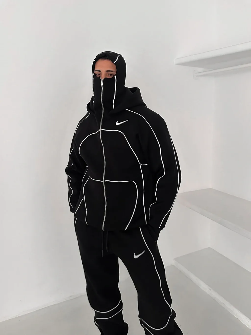 FULL REFLECTOR OVERSIZE CP TRACKSUIT SET BLACK